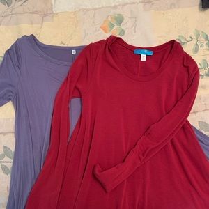 2 Flattering Long-Sleeve T-Shirt Dresses